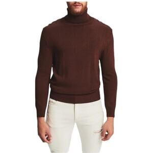 Ser.O.Ya Mens Unisex Size Medium Dark Brown Long Sleeve Weston Turtleneck NEW